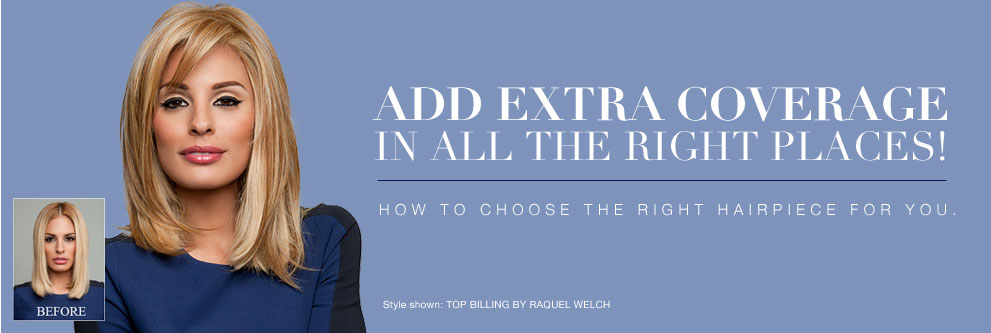 Hairpieces can be your solution for thinning hair or partial hair loss. Add extra coverage in all the right places by using Hairpieces at Wigs.com